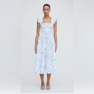 Hill House The Ellie Nap Blue Botanical Dress